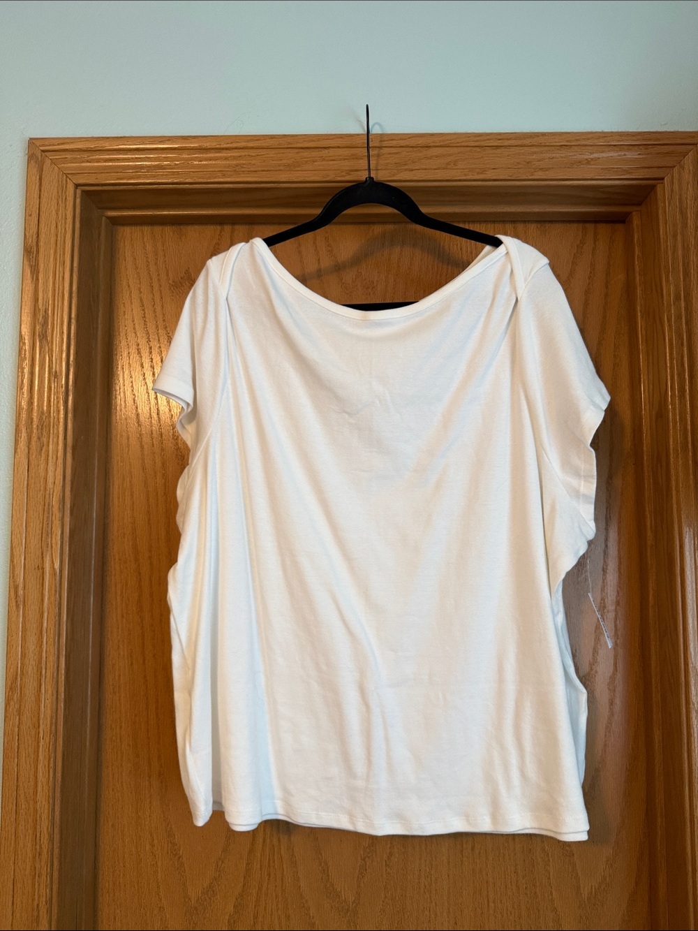 Old Navy White Short Sleeve Boatneck Tee
